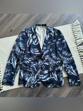 DIESEL Floral Print Ocean Blue Sport Jacket